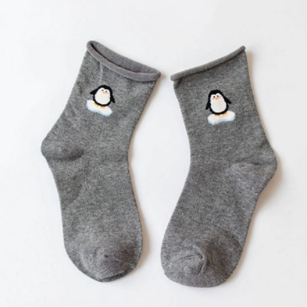 Chaussettes pour femmes avec des animaux gris