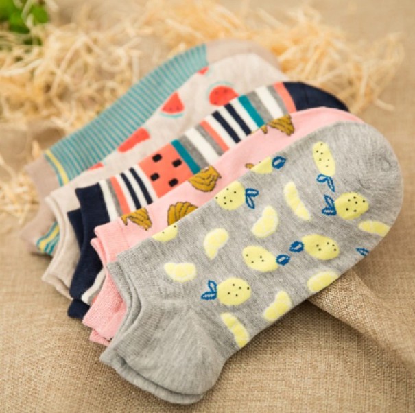 Chaussettes pour femmes avec des fruits - 5 paires 1