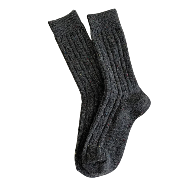 Chaussettes pour femmes EU 35-40 Polyester Douces confortables chaudes élastiques chaussettes pour femmes pour un usage quotidien en automne et en hiver agréables gris
