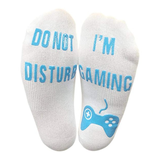 Chaussettes pour hommes avec imprimé bleu clair
