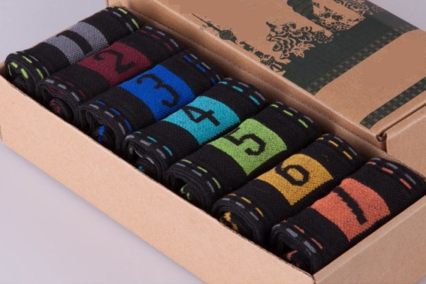 Chaussettes pour hommes Jours de la semaine - 7 paires noir