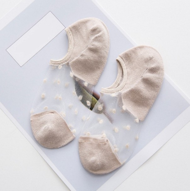 Chaussettes transparentes pour femmes A1047 kaki