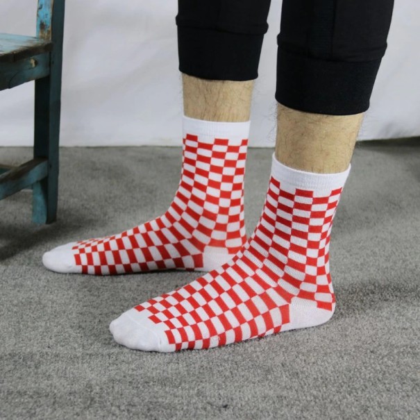 Chaussettes unisex - Damier rouge