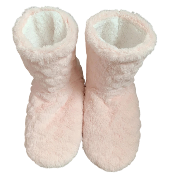 Chaussons d'hiver en peluche haute avec semelle antidérapante Chaussons chauds et épais Confortables chaussures d'intérieur pour l'hiver pour femmes rose clair 35-37