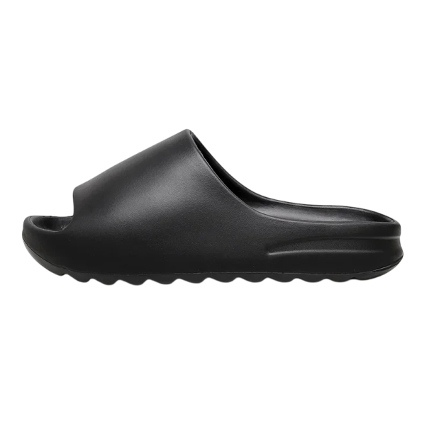 Chaussons doux pour la maison avec semelle épaisse Design minimaliste Chaussons confortables pour femmes et hommes Pas bruyant Style de chaussure d'intérieur noir 38-39