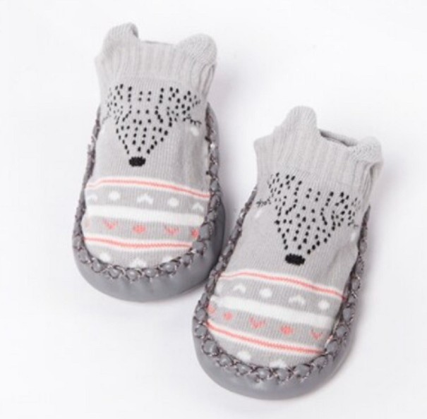 Chaussons en coton pour enfants A2 gris 18-24 mois