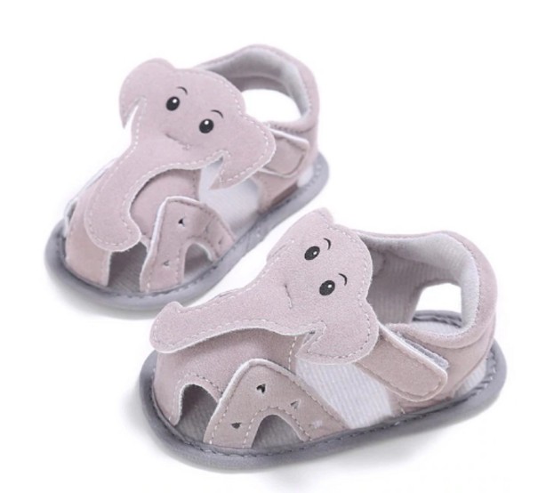 Chaussons pour enfants avec éléphant gris 6-12 mois