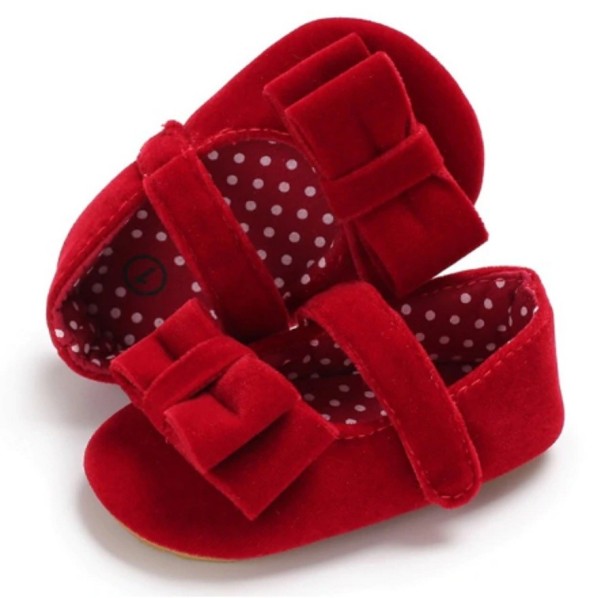 Chaussons pour filles Emma rouge 12-18 mois