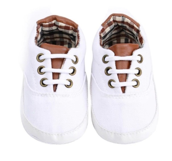 Chaussons pour garçons blanc 6-12 mois