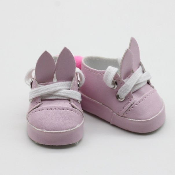 Chaussures à lacets pour poupée A1 rose