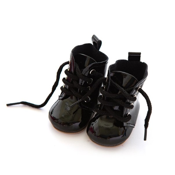 Chaussures à lacets pour poupée A411 noir