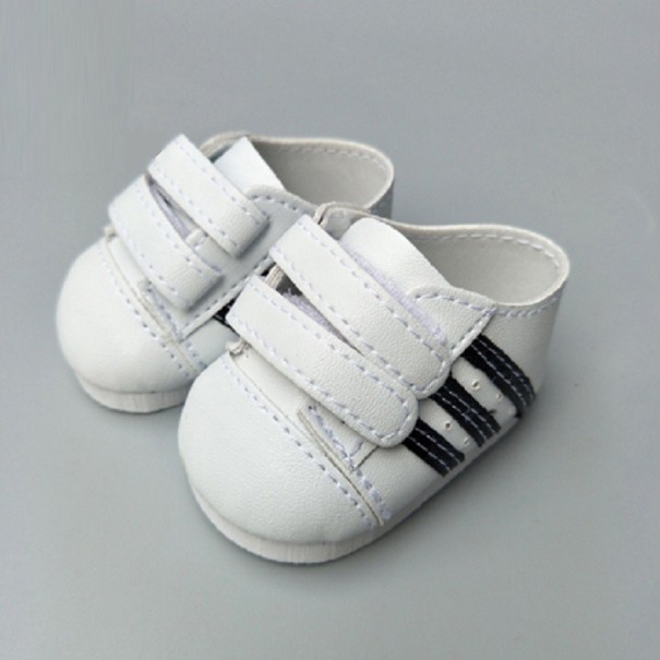 Chaussures à velcro pour poupée A21 blanc