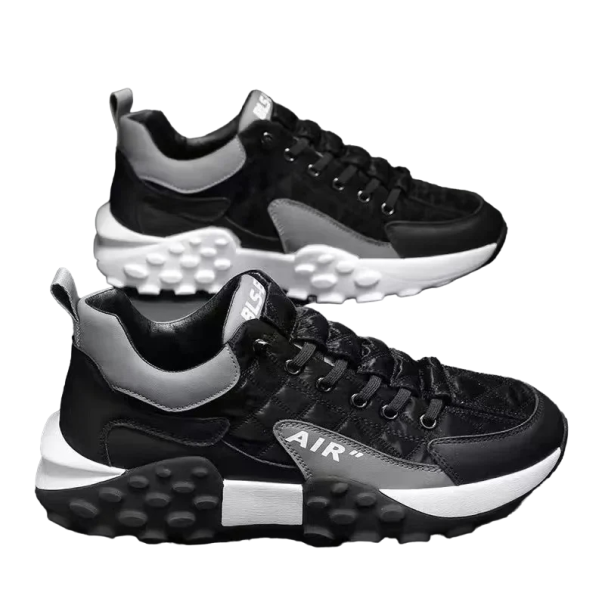 Chaussures de course pour hommes Baskets pour hommes à plateforme Chaussures de sport Respirantes et douces noir 40