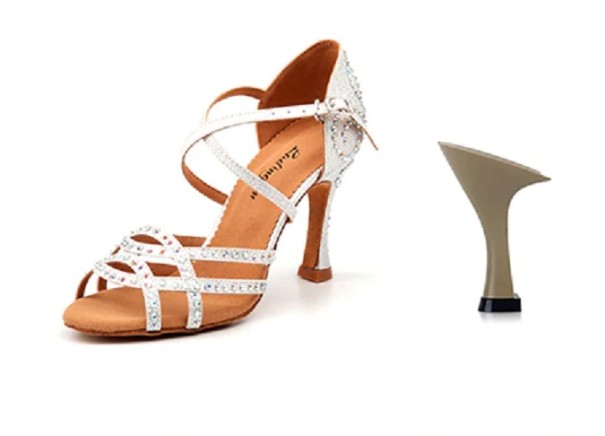 Chaussures de danse pour femmes A475 argenté 44 7,5 cm