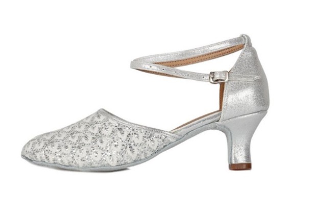 Chaussures de danse pour femmes avec paillettes argenté 40 5 cm