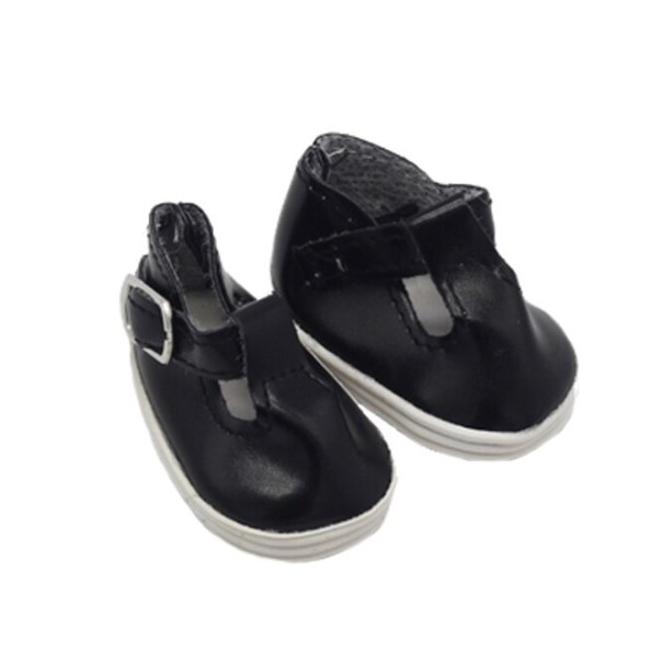 Chaussures en cuir pour poupée noir