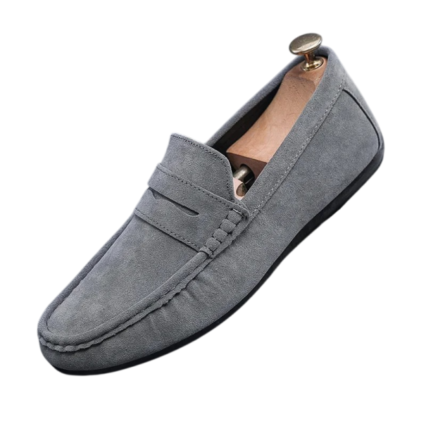Chaussures formelles pour hommes Mocassins à enfiler Penny loafers Tige en cuir PU mat Semelle en EVA légère Pour le travail, les mariages et un usage quotidien gris 43