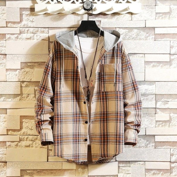 Chemise à capuche pour homme F745 beige M