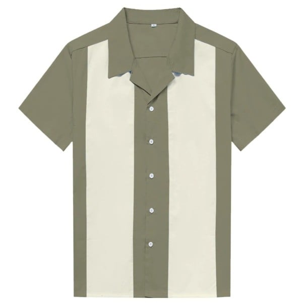 Chemise à rayures pour homme F776 gris M