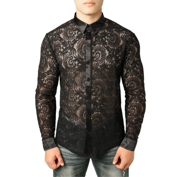 Chemise en dentelle pour homme L 1