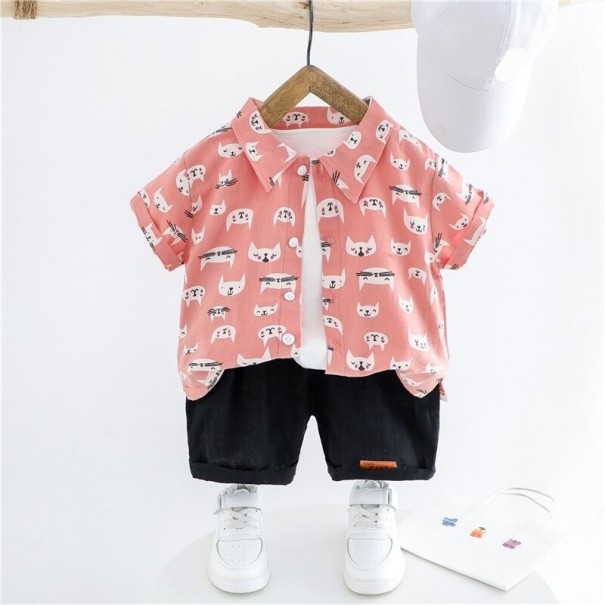Chemise et shorts pour garçon L1727 0-6 mois B