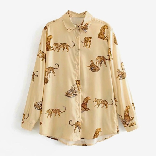 Chemise femme à motif animalier M 3