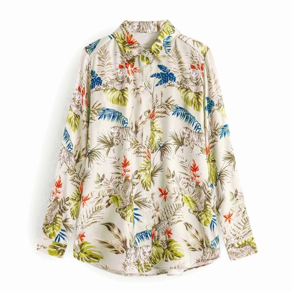 Chemise femme à motif animalier S 4