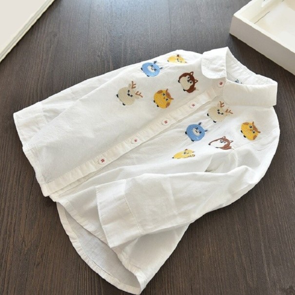 Chemise Fille L1775 blanc 6