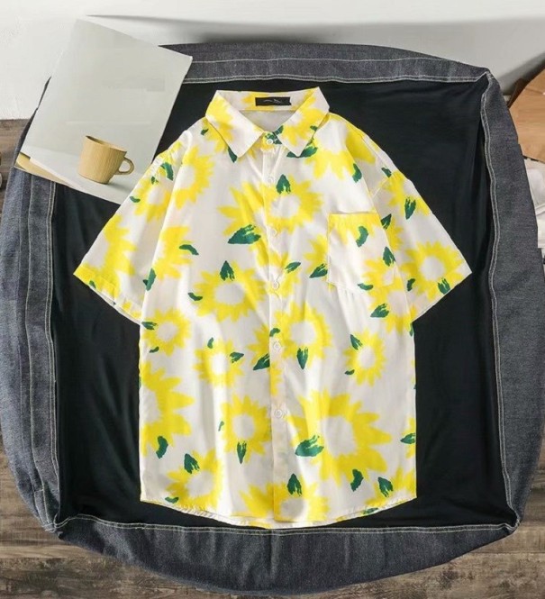 Chemise pour homme à fleurs F449 XS 5