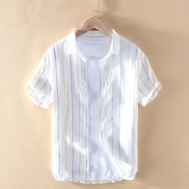 Chemise pour homme à manches courtes F826 blanc M