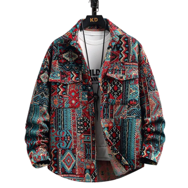 Chemise pour homme à manches longues Motif à carreaux Poches Fermeture à boutons Col en V Mélange polyester et coton XXL