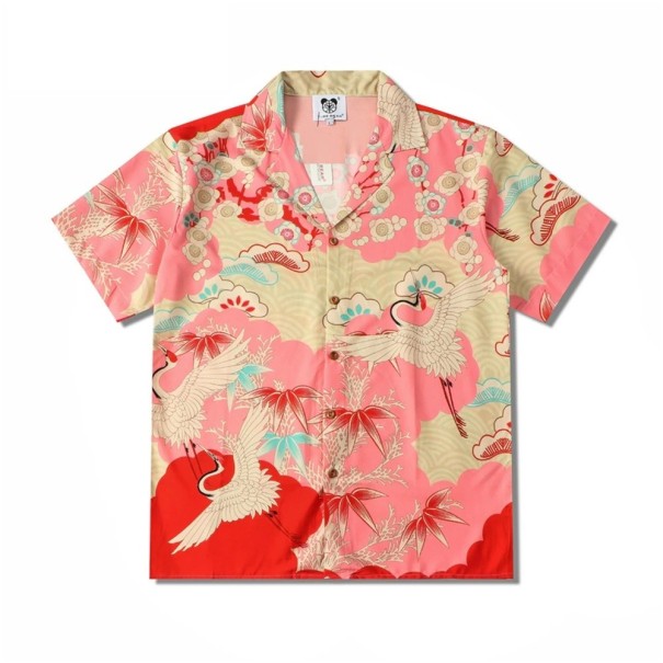 Chemise pour homme avec des oiseaux F793 XL