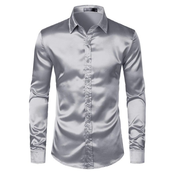 Chemise pour homme F456 argenté XL