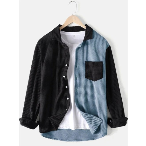 Chemise pour homme F522 bleu S