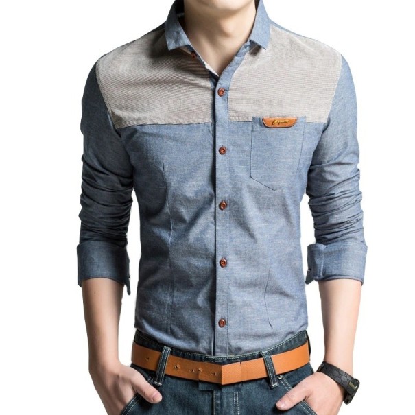 Chemise pour homme F621 bleu XS