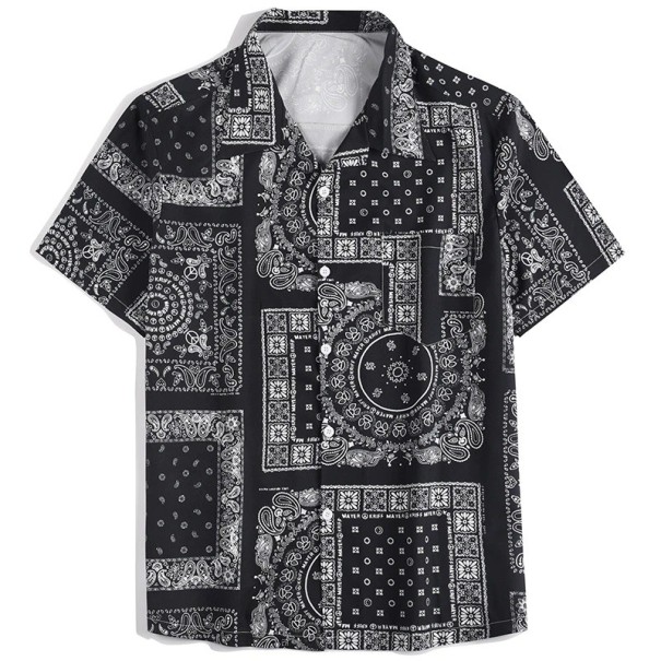 Chemise pour homme F828 noir M