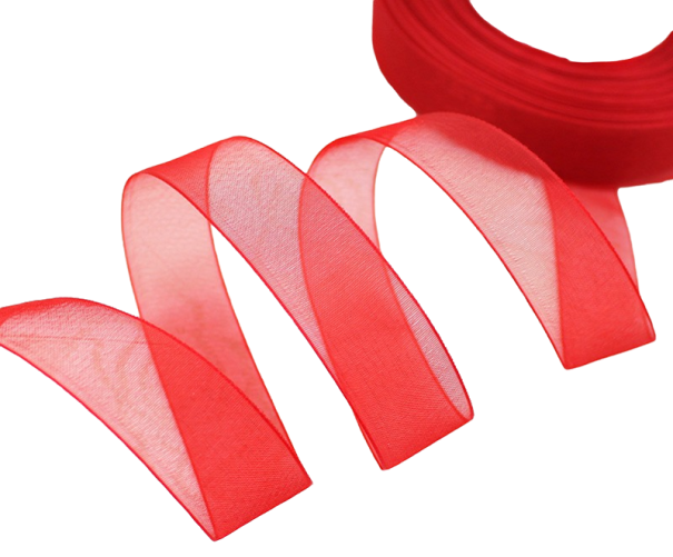 Chiffon Ribbon 15 mm/46 m red