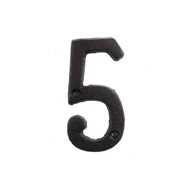 Chiffre décorative en fer 5