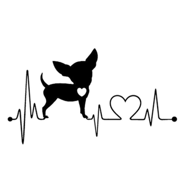 Chihuahua Car Sticker black