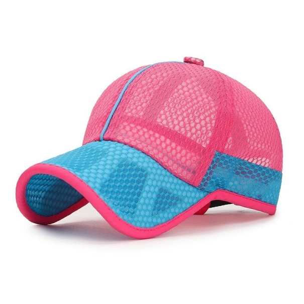 Children's Breathable Cap T871 dark pink