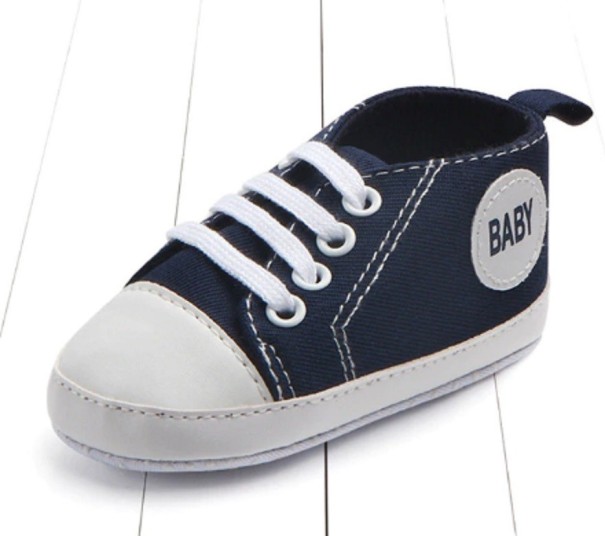 Children's Canvas Booties A462 dark blue 0-6 months