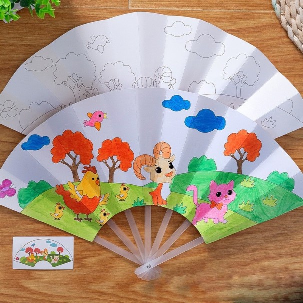 Children's Colouring Fan 2