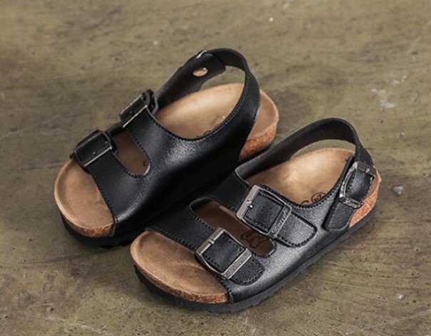 Children's Cork Slippers black 28