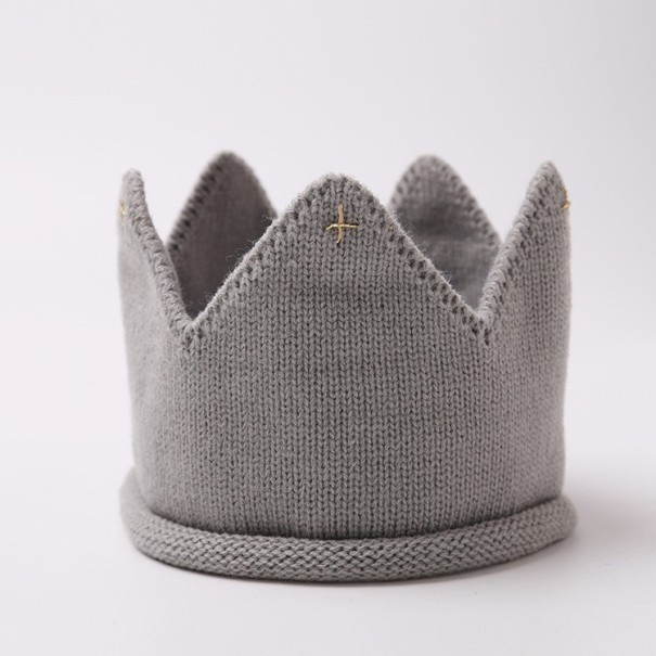 Children's Crown-Shaped Hat grey