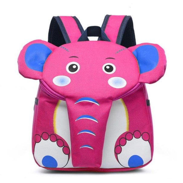 Children's Elephant Backpack dark pink