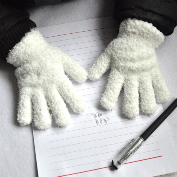 Children's Fingerless Gloves white