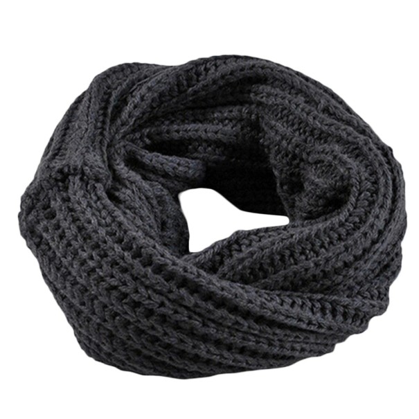 Children's Knitted Neck Warmer J3236 dark grey