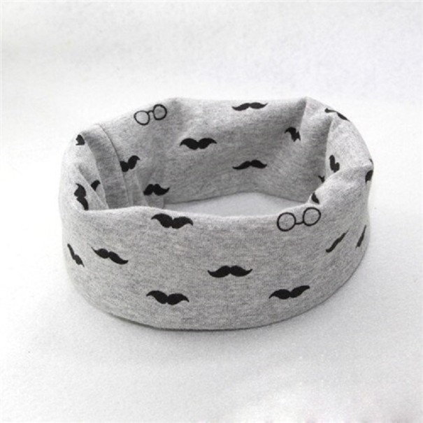 Children's Neck Warmer with Pattern grey