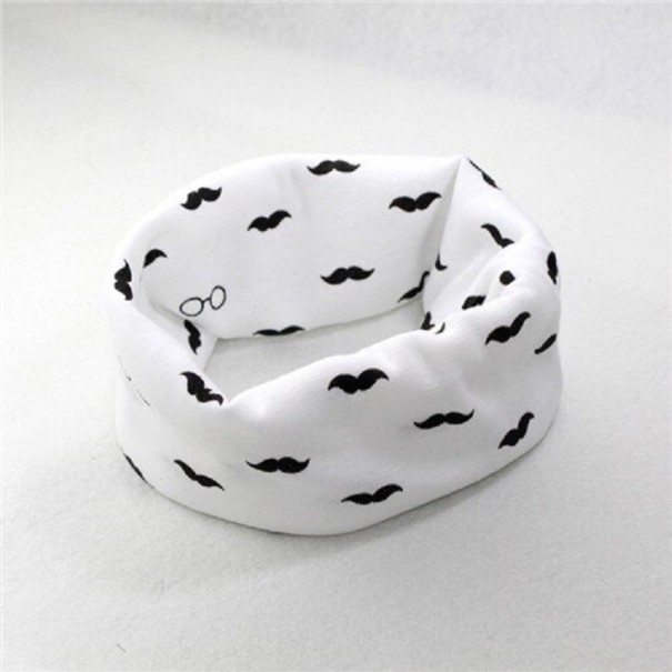 Children's Neck Warmer with Pattern white