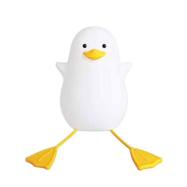 Children's Night Light Duck ABS Silicone Rechargeable LED Lamp with USB 1200mAh Battery 2 Brightness Levels Long Lasting 1